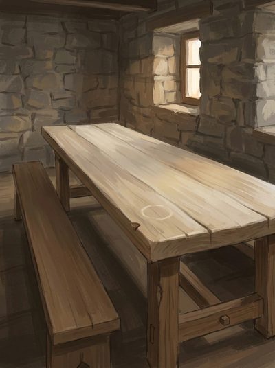 The long pine table